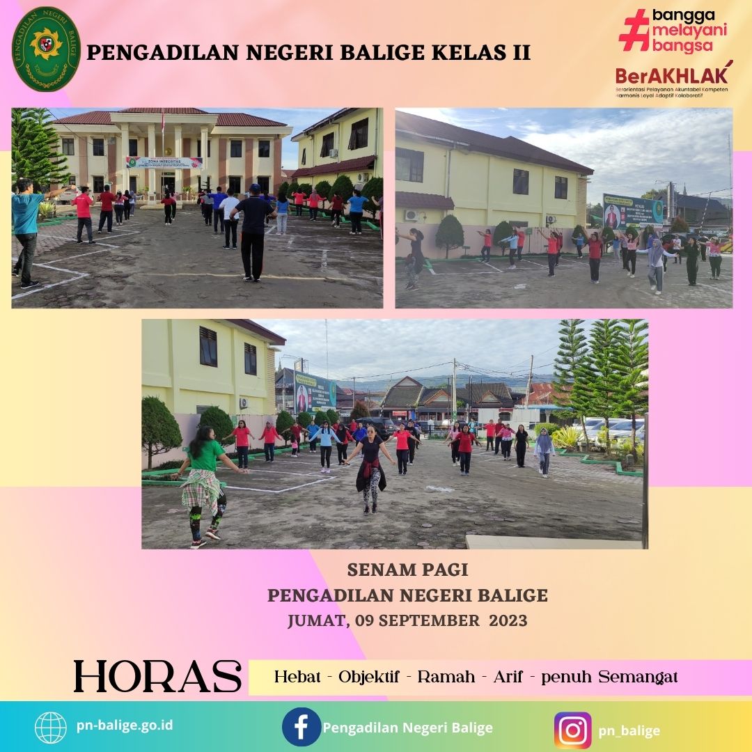 Senam Pagi PN Balige Jumat,08 Agustus 2023 Senam Pagi PN Balige Jumat,08 Agustus 2023